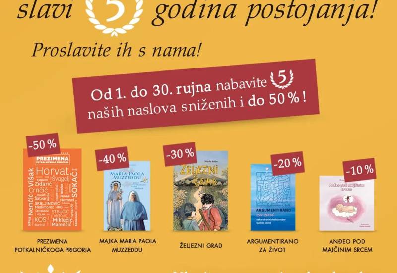 Naklada Crisinus slavi 5 godina postojanja. Izlazi slikovnica o sv. Marku Križevčaninu.